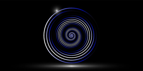 Halftone circular dotted frames set. Circle dots texture isolated on black background. simple art