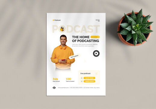 Podcast Talkshow Event Flyer Template