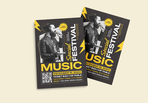 Music Festival Flyer Design Layout