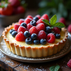 raspberry and blueberry cheesecake