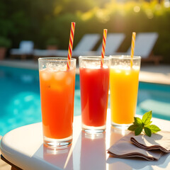 glass of orange juice on the table