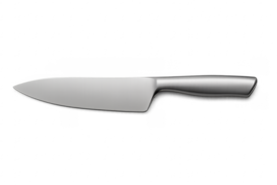 Chef knife with stainless steel blade and handle