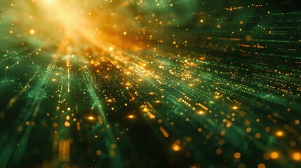 High-Tech Abstract Futuristic Background Featuring Network Grid and Motion Lines in 8K Resolution