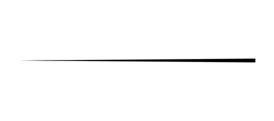 Black tapered straight line 