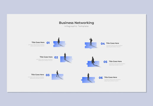 Business Networking Communication Infographic Diagram Presentation Template with Illustration