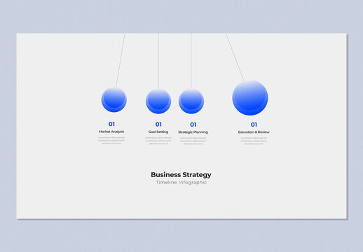 Modern 4 Step Timeline Diagram Infographic for Strategic Planning and Execution