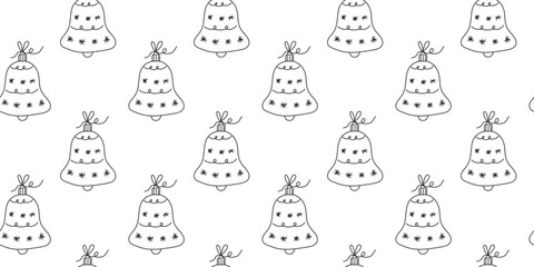 Christmas bell pattern with simple design suitable for festive decorations and seasonal crafts