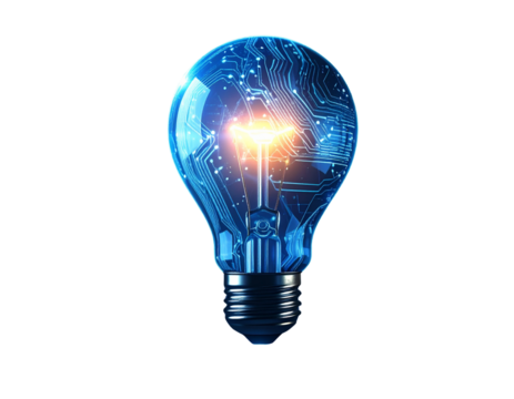 Modern Innovation Lamp – Creative Thinking Icon PNG