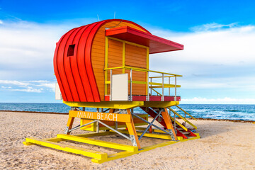 Lifeguard tower in Miami Beach