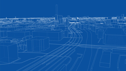 Futuristic City Blueprint