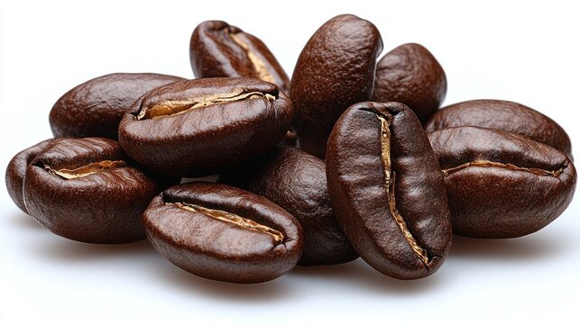 Dark roasted coffee beans are piled together, ready to bring out rich flavors in brews