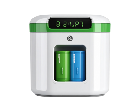 Smart Recycling Bin – High-Tech Waste Management PNG