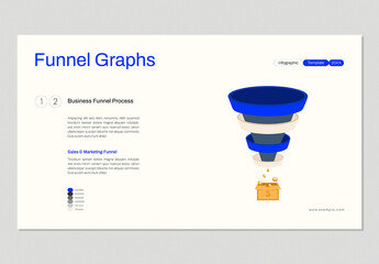Modern Business Funnel Graph Infographic Template for Target Audience Analysis
