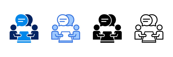 Meeting  Icon Set Different Style Collection 