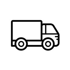 Delivery truck  - line vector icon