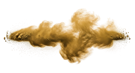 Desert Sandstorm Windblown Dust Horizontal Cloud Transparent Backdrop Effect