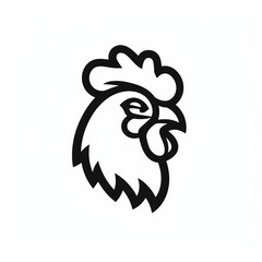 Naklejka premium simple head of a rooster 