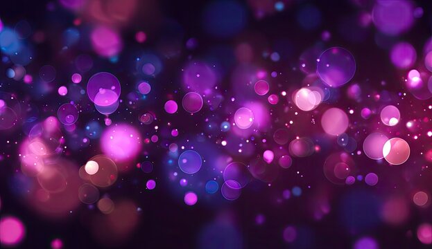 Soft, glowing, out-of-focus circles of light in pink, purple, and blue