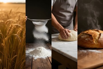 the process of turning wheat into bread