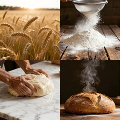 the process of turning wheat into bread