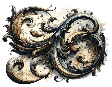 Vintage Script Ornaments – Decorative Hand-Lettered Quotes and Swirls PNG