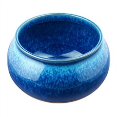 Vibrant Blue Ceramic Bowl with Glossy Finish Ideal for Home Decor and Kitchen Use