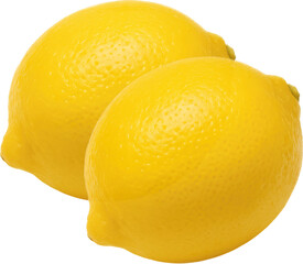 Two Lemons Side by Side Isolated Object