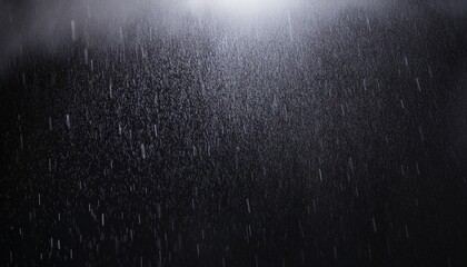 Falling Raindrops Footage Animation In Slow Motion On Dark Black Background With Fog Lightened From Top Rain Animation With Start And End Perfect For Film Digital Composition Projection Mapping