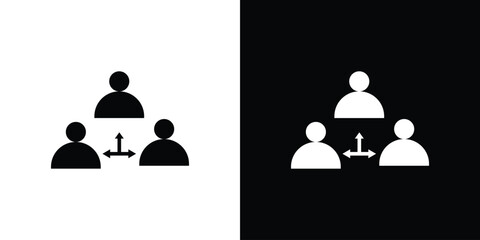 Mediator icon in solid silhouette set. Vector Illustration.