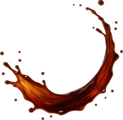 Coffee Splash in Motion Isolated Object