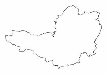 Somerset county outline map