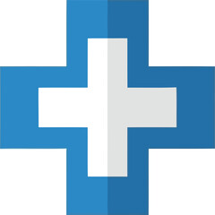 Obraz premium Modern healthcare plus symbol icon medical aid concept vector