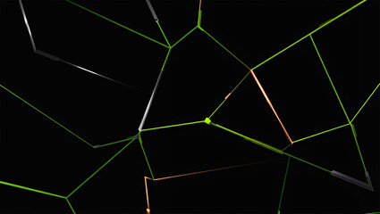 Abstract digital art featuring a network of interconnected lines and nodes, creating a complex visual pattern.