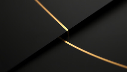 Abstract dark background with intersecting golden lines creating a modern and elegant geometric design.