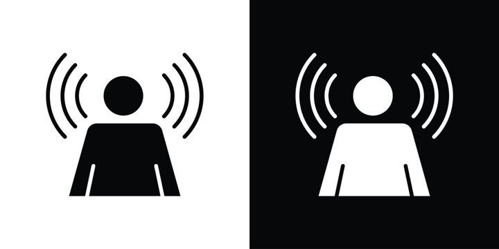 Brand awareness icon in solid silhouette set. Vector Illustration.