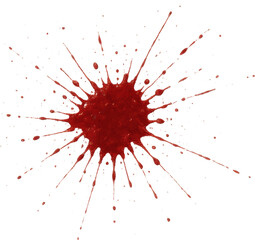 Red Paint Splash Isolated Object