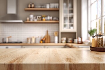 A warm, well-lit kitchen counter and background scene