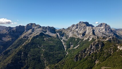 Endless mountains at Qafë Thore — northern Albania at its finest 🏔️💙