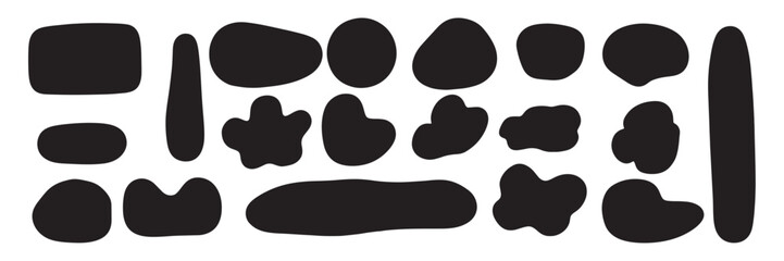 ChatGPT said:

Modern abstract organic shape collection. Fluid liquid blobs, wavy round forms, and soft oval doodle patterns creating a smooth and dynamic background. Contemporary vector illustration 