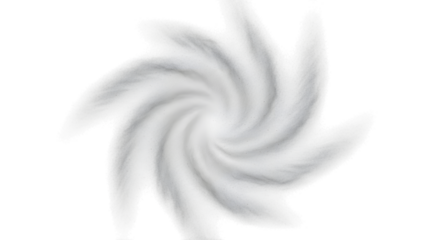 Abstract white smoke vortex vector illustration for visual effects on transparent background