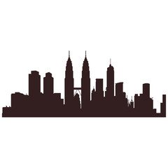 Obraz premium City Silhouette Vector 