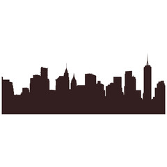 Naklejka premium City Silhouette Vector 