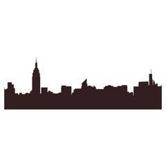 Naklejka premium City Silhouette Vector 