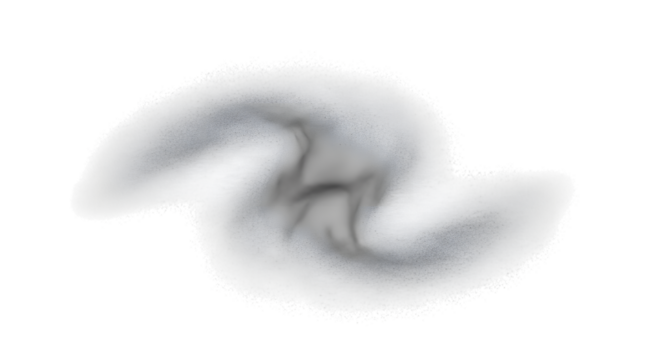 Abstract white smoke element vector illustration for visual effects on transparent background