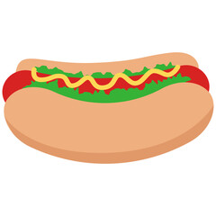 hot dog with mustard