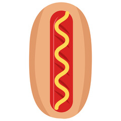 Hotdog with Ketchup and Mustard