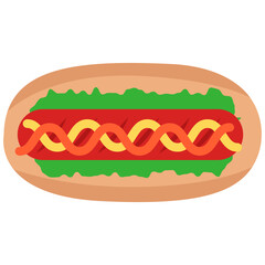 Hotdog with Mustard and Relish