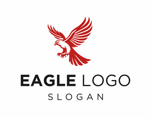 Fototapeta premium Logo about Eagle created using the CorelDraw application. on a white background.