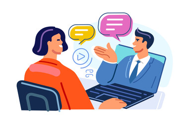 E-learning online at home by webinar or courses. Modern knowledge development using internet training teaching