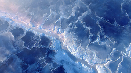 frozen landscapes from an aerial perspective with abstract photographs showcasing the frozen regions of the Earth, the unique textures and patterns of ice and snow SEAMLESS PATTERN. SEAMLESS WALLPAPER